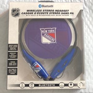 NHL Bluetooth Wireless Headset Neckband New York Rangers